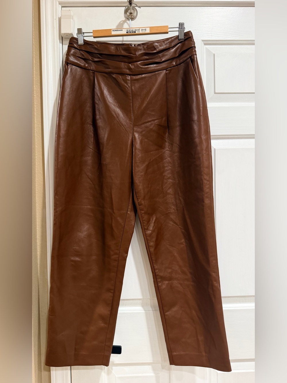 Wilfred Brown Faux Leather Super Soft Trousers